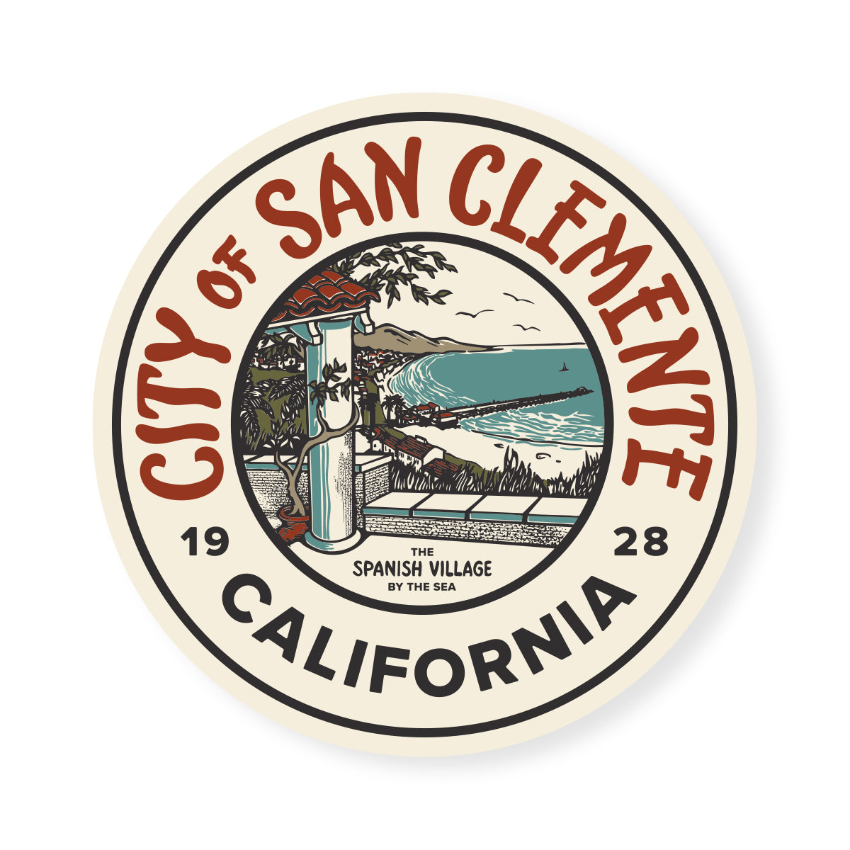 San Clemente Seal Sticker